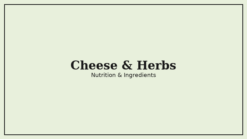 cheese-herbs nutrition placeholder